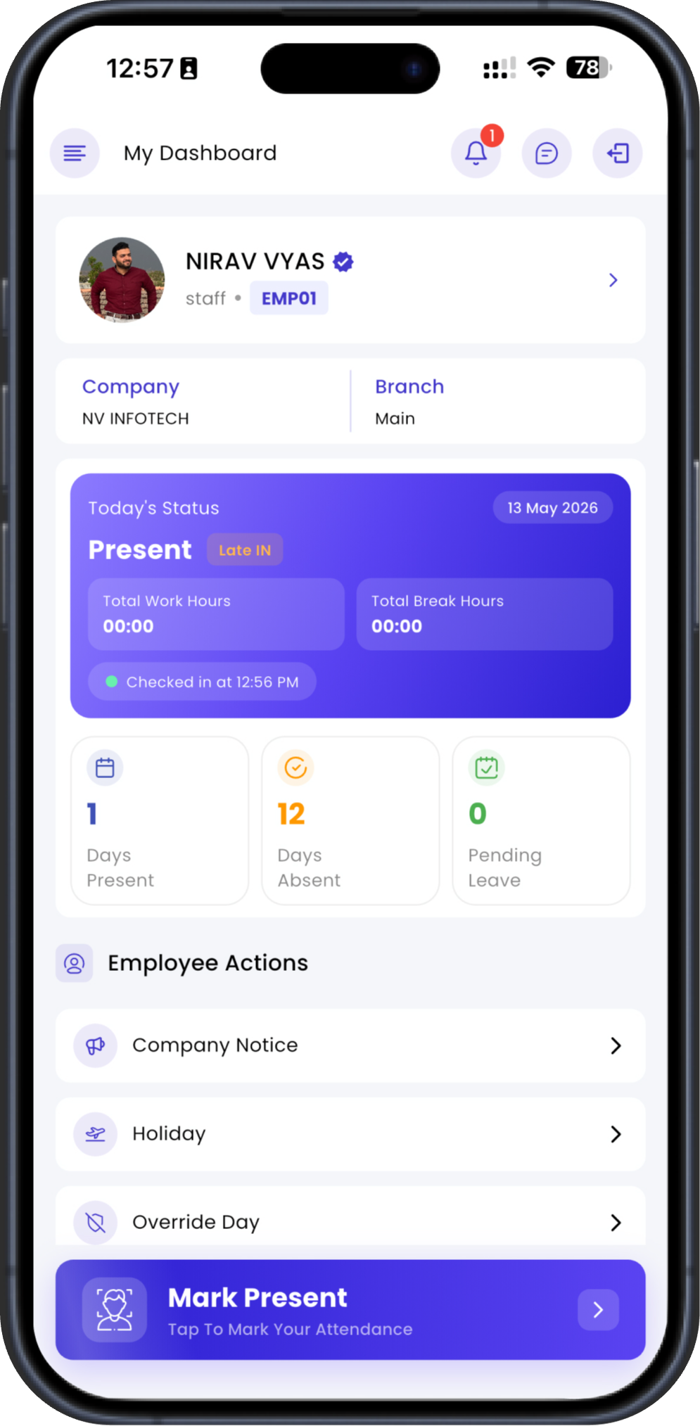 Employee Self Service Portal