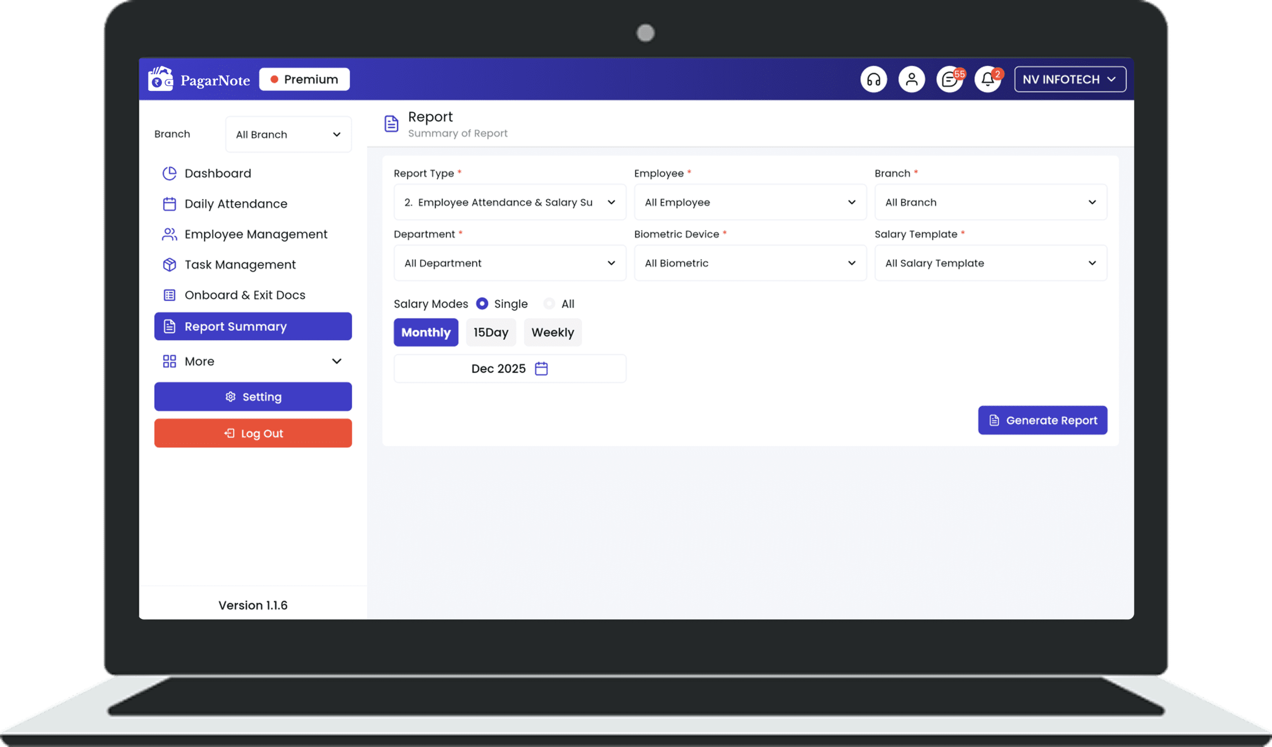 Daily Report & Monthly  Report